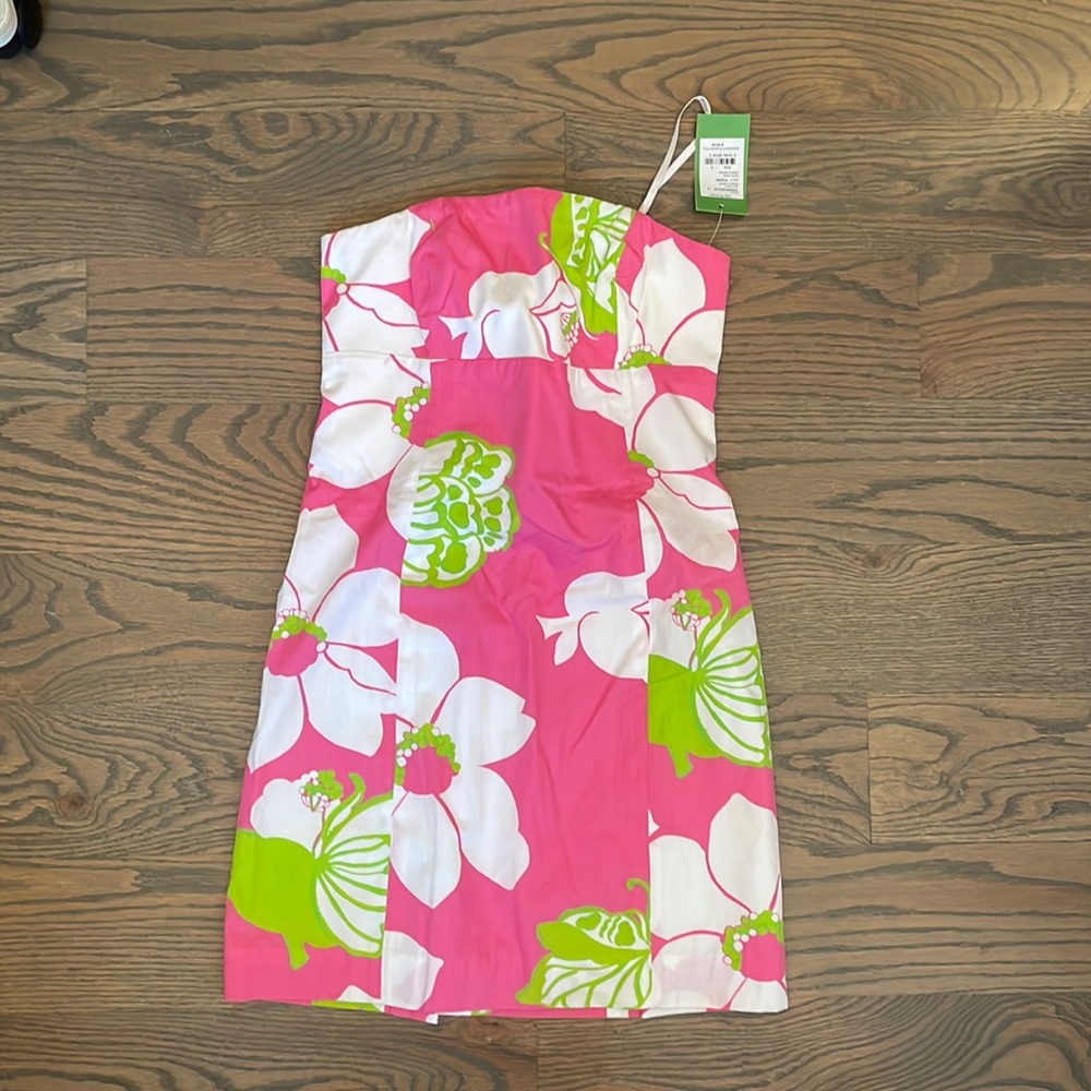 Lilly Pulitzer size 4 NWT Franco dress in hotty pink she’s a piston print